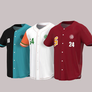 Camisetas de béisbol personalizadas de alta calidad para hombre, ropa deportiva de softball de secado rápido con logotipo impreso transpirable, número de nombre del equipo, venta al por mayor - Product Image 1