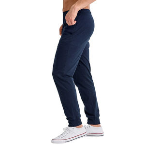 Pantalon de jogging pour homme Streetwear couleur bleu marine décontracté surdimensionné mode entraînement Fitness pantalon de survêtement avec déchets élastiques - Product Image 4