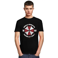 T-shirt personnalisé 100 % coton pour homme, coupe classique, col rond, 180 g, tissu tricoté, anti-UV, style streetwear vintage décontracté
