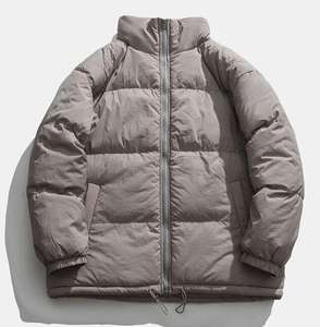 เสื้อโค้ทพัฟเฟอร์มีฮู้ดขนาดใหญ่สำหรับผู้ชาย ฤดูหนาว ป้องกันความหนาวเย็น กันน้ำ กลับด้านได้ โลโก้ด้านหน้า คุณภาพสูง บรรจุใยฝ้าย - Product Image 6