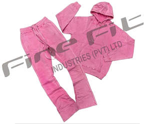 Customized Cotton Tracksuit for <b>Men</b> <b>Flared</b> Jogger Two-Piece Hoodie Set Solid Fleece Breathable Warm Winter Streetwear - Product Image 6