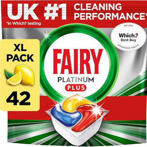 Pastillas para Lavavajillas Fairy Platinum Plus - Paquete de 84, Limón, Tecnología Anti-Deslustre - Product Image 6