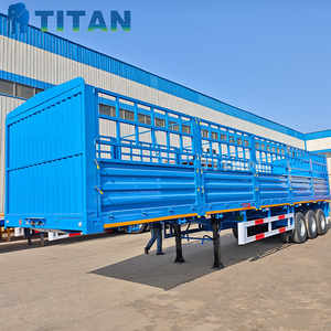 Remorque à bétail TITAN Animal Sheep Cow Cargo à 3 essieux, semi-remorque à clôture pour la vente en Tanzanie - Product Image 4