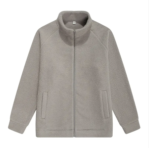 Veste polaire coupe-vent personnalisée pour homme, sweat-shirt épais en velours pour l'hiver, col roulé en polyester, décontracté - Product Image 5