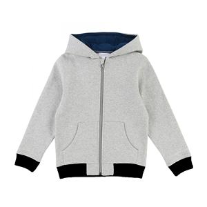 Sudadera con capucha Lisa ligera de algodón 100%, diseño privado personalizado, cuello redondo suave, peso pesado, Unisex, Color gris, forro con cremallera de talla grande - Product Image 3