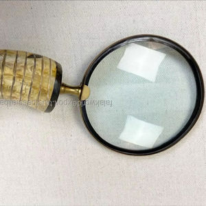Antique Design Polished High Quality <b>Reading</b> <b>Aid</b> Real Buffalo Horn Handle Magnifying Glass Wholesome Animal Style By FWE - Product Image 4