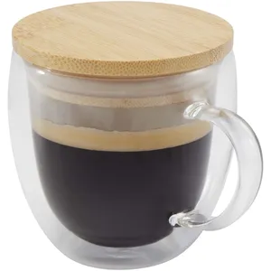 Taza de Vidrio de Bambú Sostenible con Certificación FSC para Amantes de la Bebida Ecológica - Product Image 1