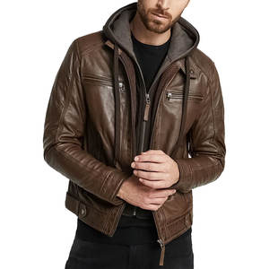 Chaquetas de cuero al por mayor cómodas de primera calidad Nuevo diseño de moda Chaqueta de moda para hombres de cuero genuino - Product Image 1