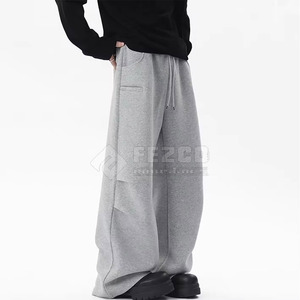 Pantalones de chándal de algodón ajustados para hombre a la moda cintura elástica secado rápido transpirable ligero Casual cómodo en Stock - Product Image 4