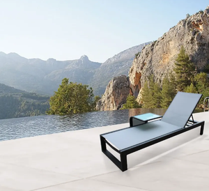 Modern <strong>Sun</strong> <strong>Pool</strong> <strong>Lounge</strong> Chairs Furniture with Ottoman Outdoor Daybed Garden Leisure Chaise <strong>Lounge</strong> - Product Image 3