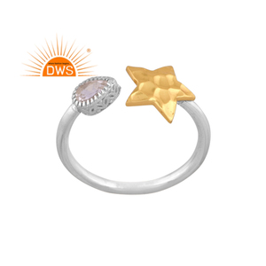 Meilleure vente argent sterling cristal naturel Quartz pierre précieuse anneau réglable fabricant de bijoux personnalisés - Product Image 1