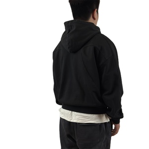 เสื้อฮู้ดผ้าเทอร์รี่สไตล์ฝรั่งเศสผ้าปะติดเสื้อสวมหัวมี450แกรมผ้าคอตตอนขนาดใหญ่ไม่ซีดจางใส่ลำลองโอเวอร์ไซส์ - Product Image 4