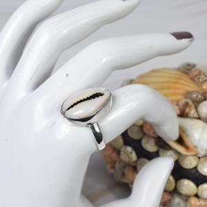 Natural Cowrie Shell Bezel Setting 925 Sterling <b>Silver</b> AAA-grade Gemstone Handmade Designer <b>Ring</b> for <b>Men</b> Women Party Wholesale - Product Image 3