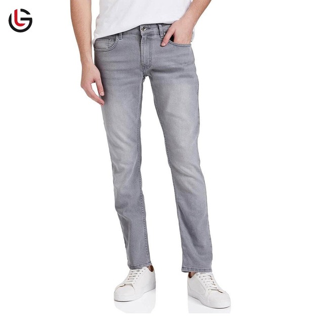 GLOBAL LEATHER Casual Gothic Embroidered Polyester/Cotton Blend Waterproof Slim Fit Mid Waist Straight-leg Jeans Comfortable