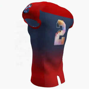 Prix d'usine Sublimation Polyester Mesh Maillot de match de football américain Maillots personnalisés Uniforme de football américain - Product Image 5