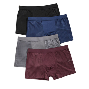 Calzoncillos Boxer Personalizados de Tiro Medio para Hombre, Algodón Transpirable y Ecológico, Suministro al por Mayor OEM con Logotipo en la Cintura - Product Image 2