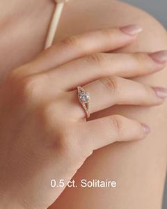 Premium Cushion Double Edge Halo Split Shank Round Solitaire 925 Anillo de plata Diamante natural Compromiso Proveedor de joyería de boda - Product Image 2