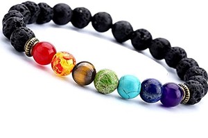 อินเดียลาวา7สร้อยข้อมือคริสตัลจักระแฟชั่นอัญมณีธรรมชาติทำสมาธิกำไลสำหรับผู้ชายและผู้หญิงของขวัญพลังงาน - Product Image 4