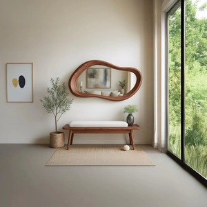 Miroir mural en bois dur de haute qualité et durable pour la salle de bain, l'entretien quotidien et le style intérieur, disponible au meilleur prix - Product Image 3
