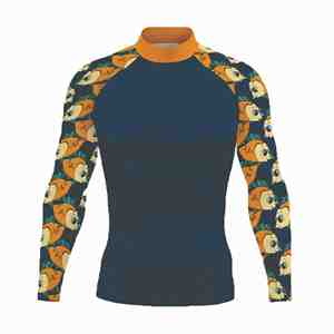 Rashguard MMA personnalisé avec logo sur le devant, unisexe, 100% polyester, durable, léger, couleur personnalisée, service OEM, vente en gros - Product Image 1