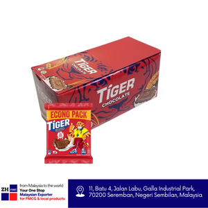TIGER Chocolat 364.8g econo jumbo pack cacao biscuit énergie halal Mondelez Malaisie mélange conteneur gros autocollant gratuit - Product Image 3