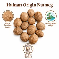 Noix de muscade entière de qualité supérieure d'origine Hainan, certifiée ISO, épice pour la pâtisserie, le braisage, la fabrication alimentaire et l'assaisonnement