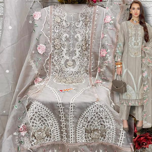 ชุดเดรสผ้าไหมโปร่งบางสำหรับผู้หญิงชุดเดรสสองขอบด้านล่างและขอบสองด้าน - Product Image 1