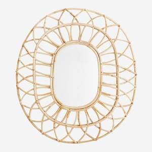 กระจกหวายตกแต่งผนังบ้านทำจากไม้หวายตกแต่งหลายรูปทรงงานหัตถกรรมแฮนด์เมด - Product Image 6