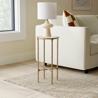 Table de Chevet en Fer Martelé, Design Européen Moderne, Meuble Polyvalent pour Chambre, Salon, Salle à Manger, Maison, Appartement
