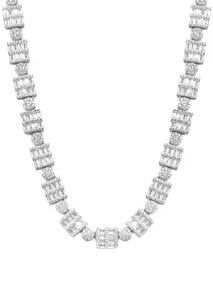 Baguette de plata de último diseño, cadena cubana de moissanita helada redonda, joyería fina de lujo para colección, Material de oro amarillo - Product Image 2