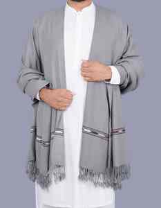 Men's Luxury Wool <b>Shawl</b>-Goodshopping Middle East <b>Indian</b> Style 300g Breathable Fabric Winter Soft Warm Traditional Solid Color - Product Image 5