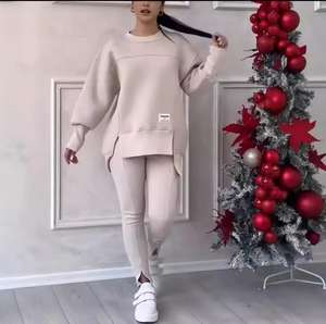 Abrigo deportivo elegante para mujer, chaqueta deportiva de yoga con cremallera en tela de lana larga XL y 6XL con técnicas lavadas - Product Image 3