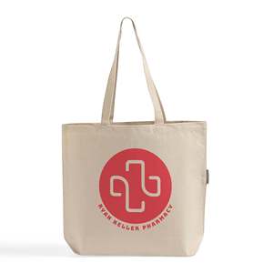Custom Large Organic Cotton Tote <b>Bags</b> <b>Medium</b> Size Shopper Tote with Your Logo-OR250 - Product Image 1