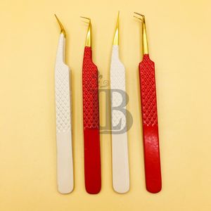 Meilleures ventes : Pince à épiler pour extensions de cils en vison, en acier inoxydable durable, avec logo, offre prix de gros, pointe dorée, prise en main ferme - Product Image 6