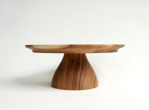 SUPPORT DE JARDIN de haute qualité en bois d'acacia à pied haut plateau rond en bois support à gâteaux pour servir des gâteaux et des fruits - Product Image 6