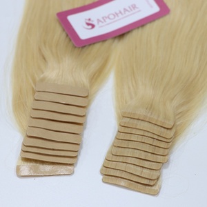 ผมต่อแบบยืดผมสีบลอนด์อ่อนแบบเทปแบบบางตรง - Product Image 4