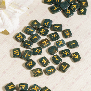 Juego de runas de piedra sanguina al por mayor, 25 piezas, piedras preciosas para meditación y decoración del hogar - Product Image 4