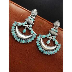 Réplica de plata Chand Bali Pendientes Peso ligero Pendientes colgantes Ropa de fiesta informal Producto a granel hecho a mano - Product Image 1