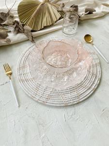 Manteles individuales de ratán blanco redondo de estrella, productos ecológicos hechos en Vietnam, manteles individuales, decoración de mesa, venta al por mayor - Product Image 5