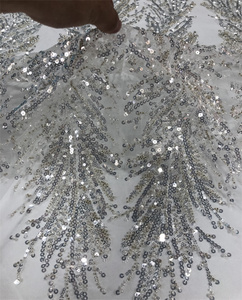 Nuevo bordado de Gauding cuentas de plata cuentas de burbujas + 3/5 por ciento pieza de cristal bordado industria pesada vestido de novia Cheongsam E - Product Image 2