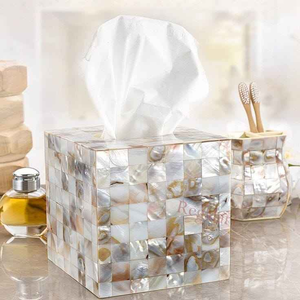 Caja de Pañuelos Clásica Hecha a Mano con Diseño de Incrustaciones de Hueso de Lujo, Tamaño Personalizado, Decoración de Mesa Única, Otros Materiales, SANIYA HANDICRAFT - Product Image 1