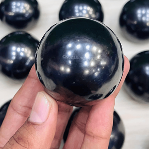 Shungite Crystal Sphere <b>Ball</b> Natural Quartz Gemstone Polished for Meditation & Feng Shui Love Style Decor in Bulk Supply - Product Image 3