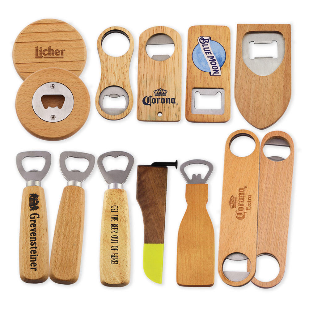 wood bottle opener