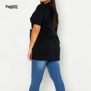 Camisetas Casuales de Talla Grande para Mujer, Ecológicas y Personalizadas al por Mayor, 100% Algodón, Secado Rápido, Transpirables, de Verano, Tallas Grandes y Altas - Product Image 5