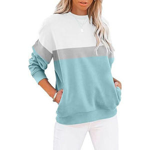 Sudadera con capucha de manga larga con bloques de color para mujer, Jersey, sudadera para mujer, sudaderas con capucha coreanas de algodón para mujer - Product Image 5
