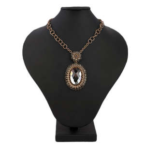 Women's Fancy Chain <b>Locket</b> - Gold & Grey - Product Image 2