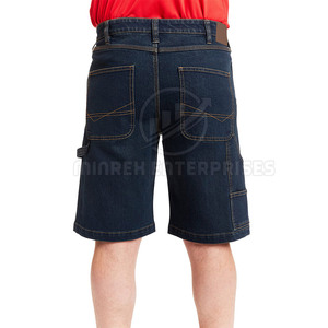 Best Selling High Quality Men's Mid Waist Casual <b>Button</b> <b>Fly</b> <b>Jeans</b> Shorts Quick Dry Breathable 100% Cotton Solid Pattern - Product Image 4
