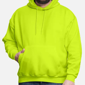 Personalizado Oem Logo Transpirable Correr Entrenamiento Hombres Sudadera con capucha Verde neón Sudaderas CON CAPUCHA DE TRABAJO Tela de peso ligero sudaderas con capucha para hombres - Product Image 5