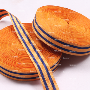 Cinta ceremonial de tela de hilo de rayas naranjas y azules Vintage para medalla masónica 2025 - Product Image 1