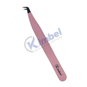 Pince à épiler pour extension de cils tendance en fibre d'acier inoxydable avec poignée en diamant - Product Image 1